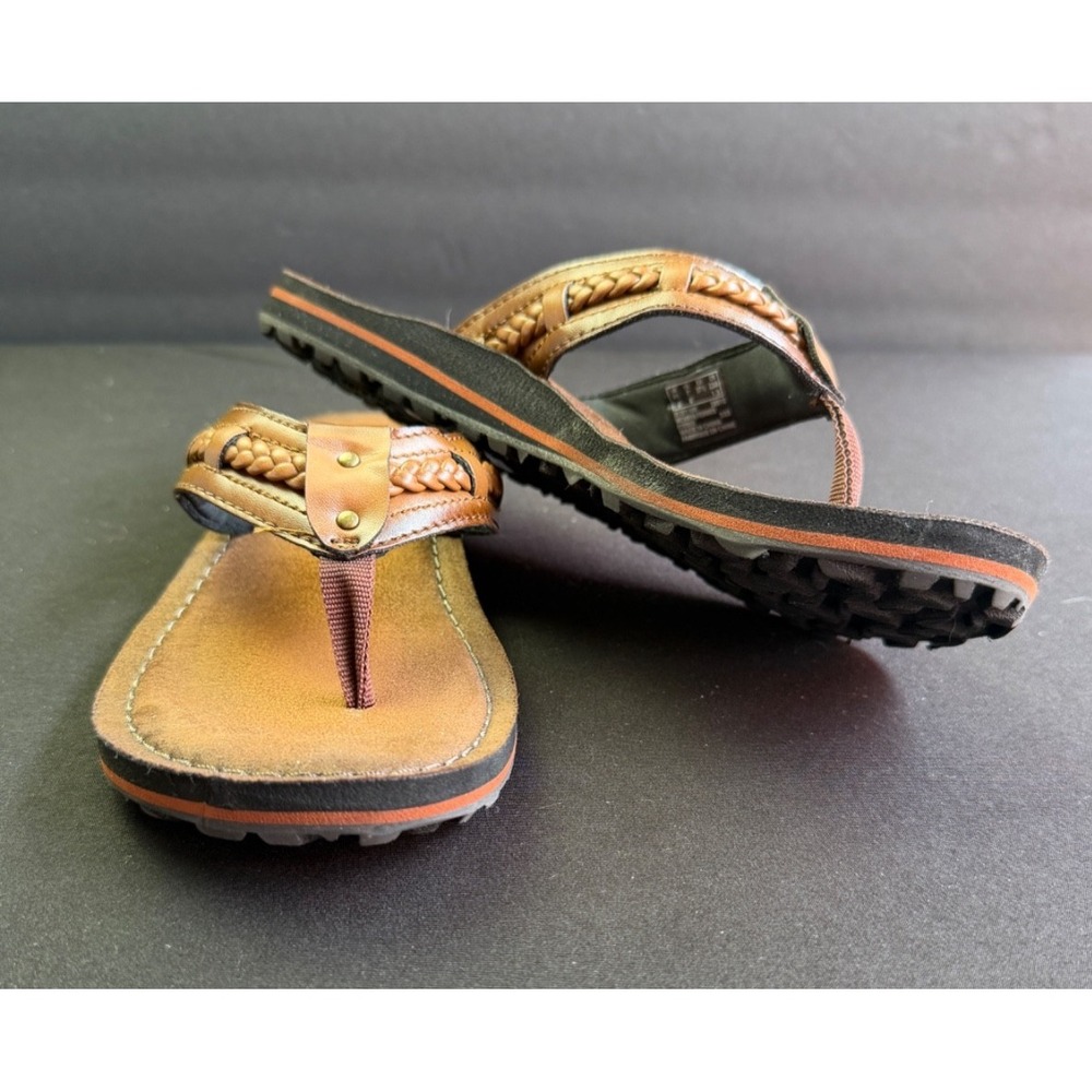 Clarks Womens Thong 7 Fenner Nerice 26125111 Honey Slip-on Flip Flop Sandal NEW - Picture 4 of 10